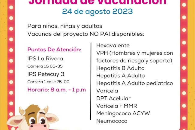 Jornada de vacunación Ips Rivera y Petecuy III